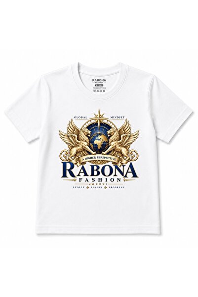 Rabona Fashion Global Mindset Winged Lions & World Graphic Kids T-Shirt