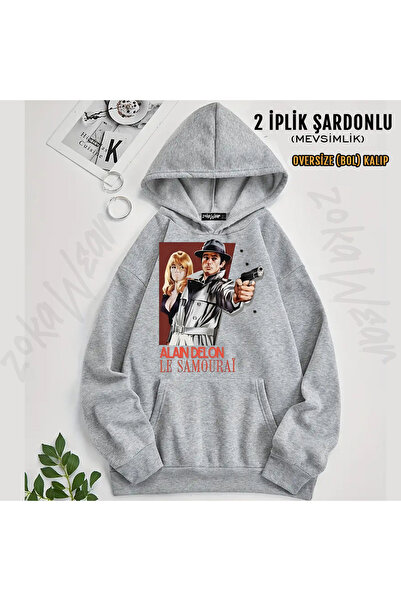ZOKAWEAR Alain Delon Le Samourai Printed Hooded Sweatshirt
