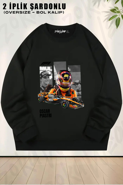 ZOKAWEAR Oscar Piastri Printed Crew Neck Sweatshirt
