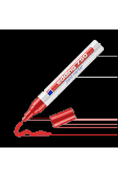 Edding Μαρκαδόρος λαδιού 750 με μύτη 2-4mm Κόκκινο
