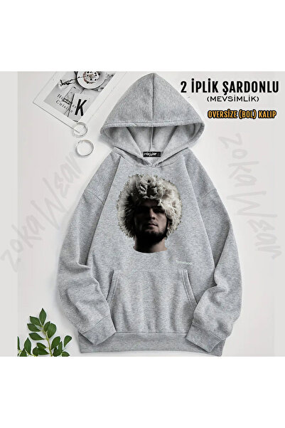 ZOKAWEAR Habib Nurmagomedov Dark Ufc Dovus Fight Printed Hooded Sweatshirt