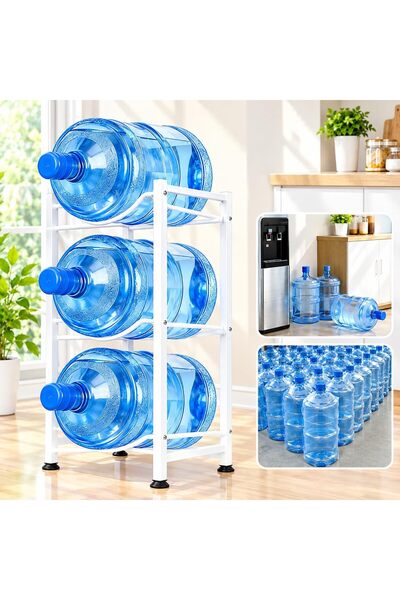 GENERAL Stainless Steel 3-Slot Water Bottle Rack – Heavy-Duty Water Jug Stora...