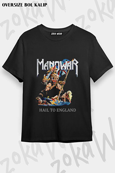 ZOKAWEAR Hail to England Manowar Printed T-Shirt