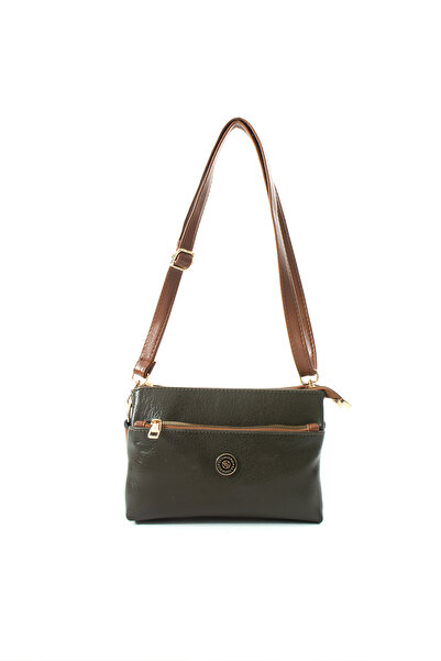 Sanmorris Women's Multi-Compartment Zippered Daily Shoulder Bag S-1450 Khaki