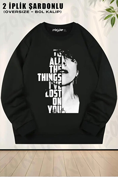 ZOKAWEAR Lost on You Lp Laura Pergolizzi Printed Crew Neck Sweatshirt