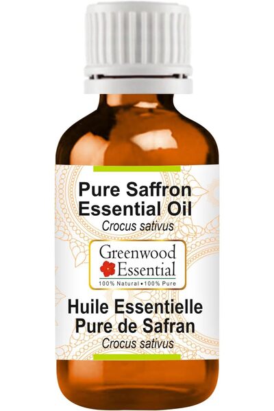 Greenwood Essential زيت الزعفران النقي (كروكس ساتيفوس) مقطر بالبخار 5 مل (0.1...