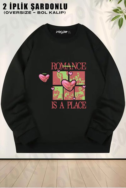 ZOKAWEAR Romance Is a Place Fontaines Dc Printed Crew Neck Sweatshirt