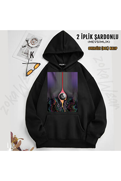 ZOKAWEAR Currents Tame Impala Printed Hooded Sweatshirt