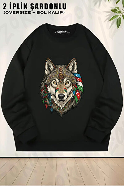 ZOKAWEAR Kurt Turan Printed Turkish States Printed Crew Neck Sweatshirt