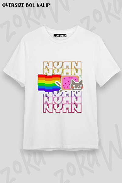 ZOKAWEAR Nyan Nyan Cat V2 Printed T-Shirt