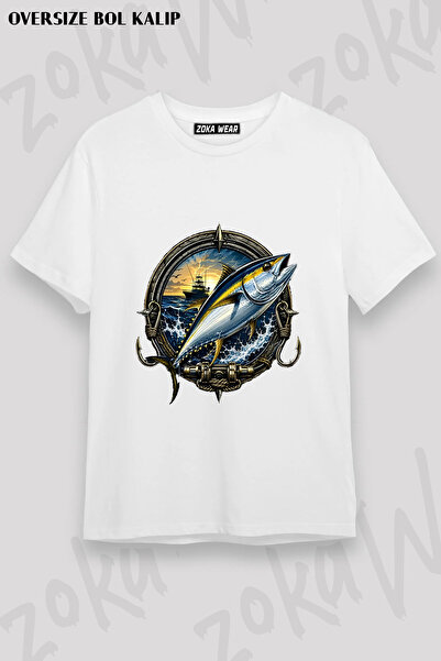 ZOKAWEAR Orkinos Balik Baskili Printed T-Shirt