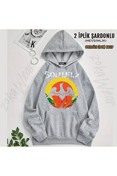 ZOKAWEAR Primitive Metal Soulfly Printed Hooded Sweatshirt
