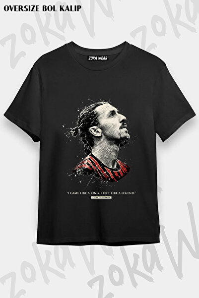 ZOKAWEAR Zlatan Ibrahimovic I Came Like a King I Left Like a Legend Printed T...