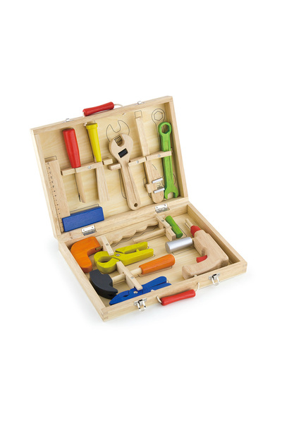 Viga Toys Εργαλεία Ξυλουργού Viga σε Ξύλινη Βαλίτσα