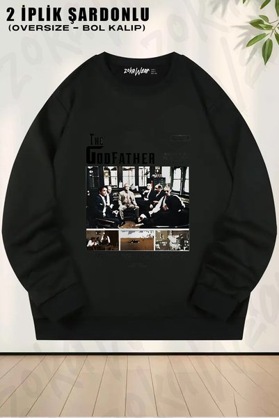 ZOKAWEAR The Godfather Bass Printed Crew Neck Sweatshirt