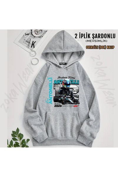 ZOKAWEAR Andrea Kimi Antonelli Printed Hooded Sweatshirt
