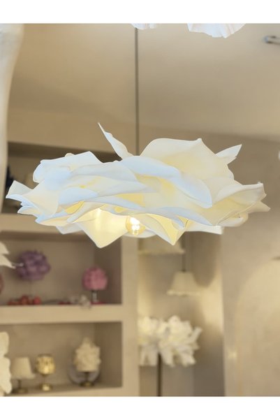 Maison Avf Vehha Tasarım Beyaz Eva Modern Sarkıt Avize 80 cm