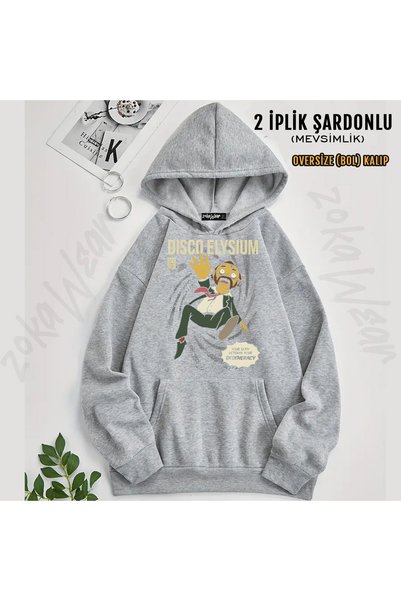 ZOKAWEAR سويت شيرت هاري دو بوا جيمند جيرلز ديسكو إليزيوم مطبوع عليه هودي