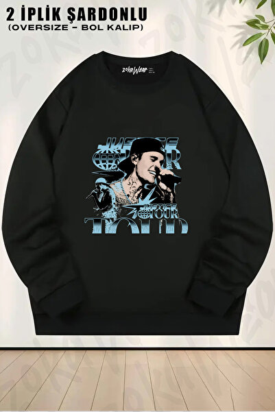 ZOKAWEAR Justin Bieber Unisex Printed Crew Neck Sweatshirt