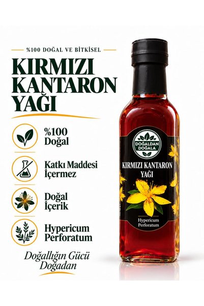Doğaldan Doğala Kırmızı Kantaron Yağı 250 ml – Sağlıklı Cam Şişede, Katkısız ...