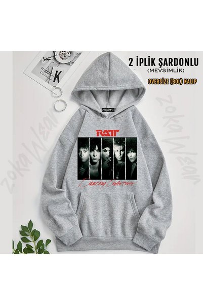ZOKAWEAR Dancing Undercover Ratt Printed Hooded Sweatshirt