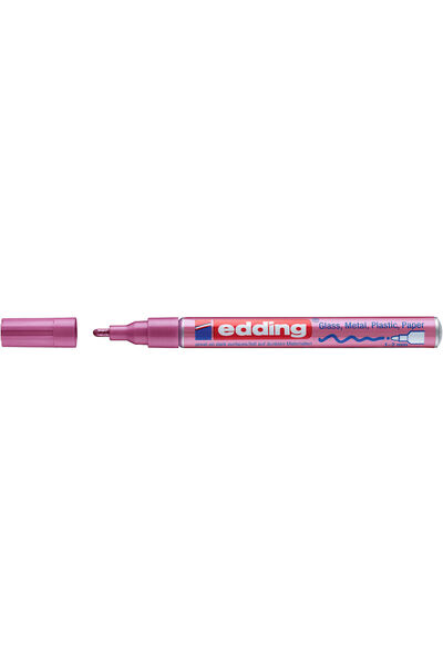 Edding 751 μαρκαδόρος γυαλιστερής βαφής μεταλλικό ροζ 1-2 χιλιοστά