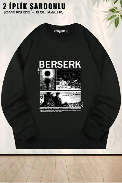 ZOKAWEAR Anime Berserk Guts Printed Crew Neck Sweatshirt