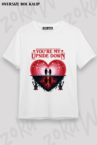 ZOKAWEAR Stranger Things Valentine's Day Printed T-Shirt