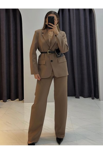 MERVENS Kemerli Oversize Blazer Ceket