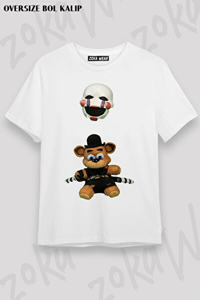 ZOKAWEAR Five Nights at Freddy's Puppet and Freddy Fnaf 5Naf Game Printed T-S...