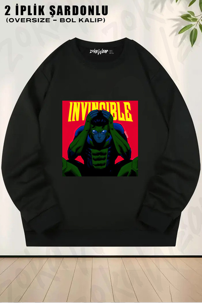 ZOKAWEAR Invincible V18 Printed Crew Neck Sweatshirt