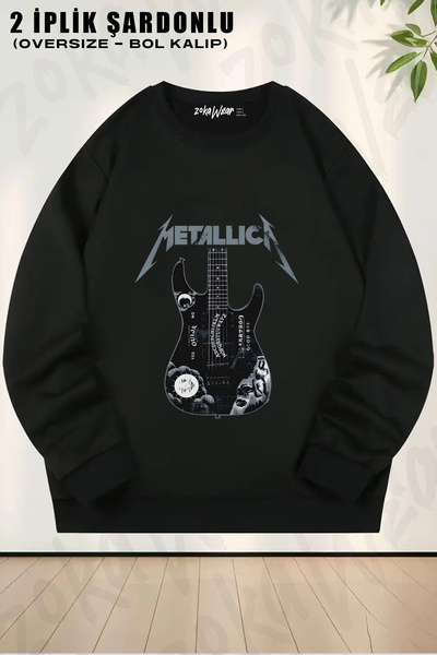 ZOKAWEAR Metallica Heavy Metal Rock V2 Printed Crew Neck Sweatshirt