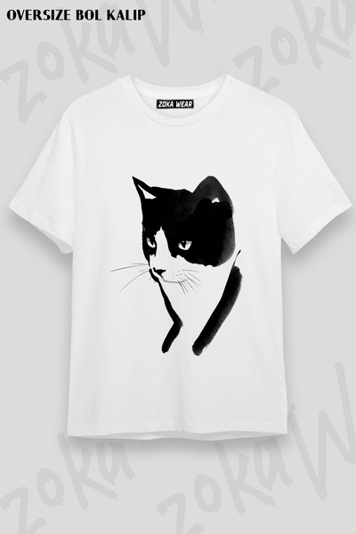 ZOKAWEAR Black Cat Printed T-Shirt for Beautiful Cats