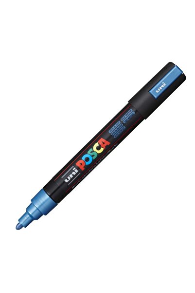 POSCA UNI PC-5M/5D ΜΕΣΑΙΟΣ ΜΕΤΑΛΛΙΚΟΣ ΜΠΛΕ ΜΑΡΚΑΔΟΡΟΣ
