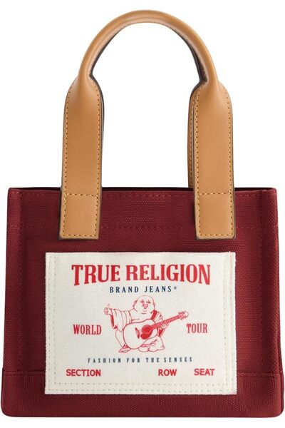 True Religion Tote Bag, Women's Mini Travel Shoulder Bag with Adjustable Strap