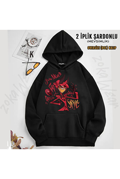 ZOKAWEAR Alastor Hazbin Hotel Printed Hooded Sweatshirt