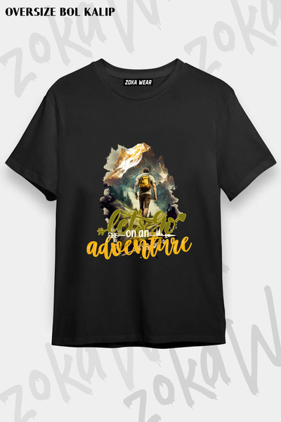 ZOKAWEAR Lets Go on an Adventure Written Day by Day and Nature Printed T-Shirt