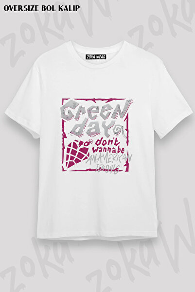 ZOKAWEAR Green Day American Idiot Vers-Pink Rock Metal Music Band Printed T-S...