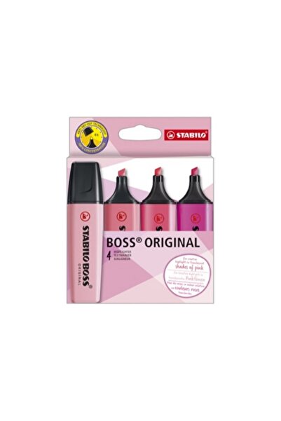 Stabilo ΣΕΤ ΜΑΡΚΕΡ BOSS 4 ΤΕΜΑΧΙΑ ΣΕ ΑΠΟΧΡΩΣΕΙΣ ΤΟΥ ΡΟΖ
