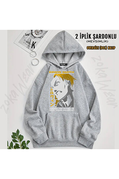 ZOKAWEAR Attack on Titan Erwin Smith Printed Hooded Sweatshirt