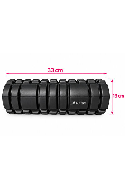 Relax Foam Roller 33x13 cm Orta Sert Dokulu Egzersiz Rulosu – Pilates Fitness Yoga Spor Ekipmanı