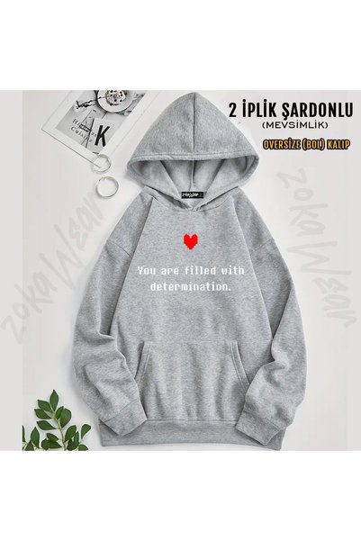 ZOKAWEAR سويت شيرت بقلنسوة مطبوع من Undertale Sans v32