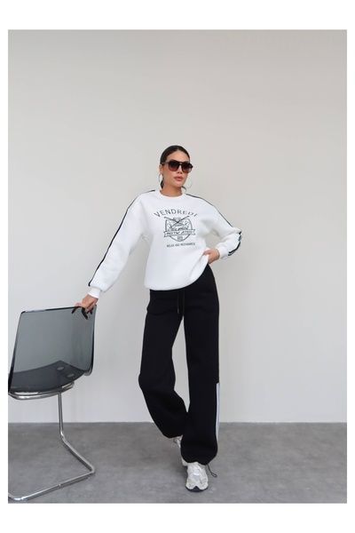 ESRAHELVACI Şardonlu Sweatshirt Tracksuit Set
