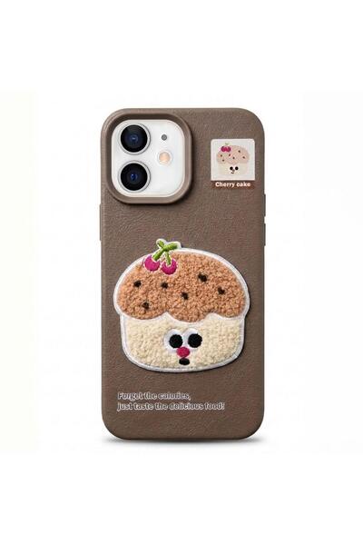 Microsonic Case Compatible with Apple iPhone 11 Stitched Puppy Plush Cherry Cake
