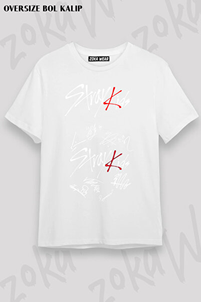 ZOKAWEAR Stray Kids Signature Front and Back Printed T-Shirt