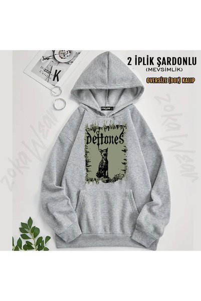 ZOKAWEAR Deftones V8 Printed Hooded Sweatshirt