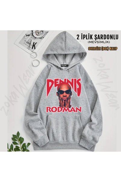 ZOKAWEAR Dennis Rodman Printed Hooded Sweatshirt