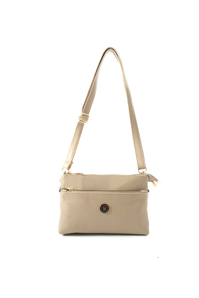 Sanmorris Women's Multi-Compartment Zippered Daily Shoulder Bag S-1450 Sand M...