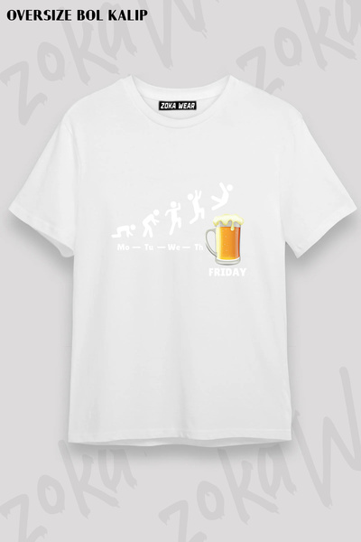 ZOKAWEAR Beer Week Friday Weekend Beer Alcohol Weekend Vacation Printed T-Shirt