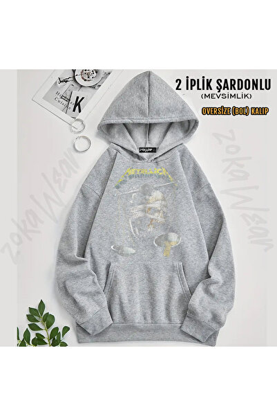 ZOKAWEAR Metallica and Justice for All Rock Metal Music Printed Hooded Sweats...
